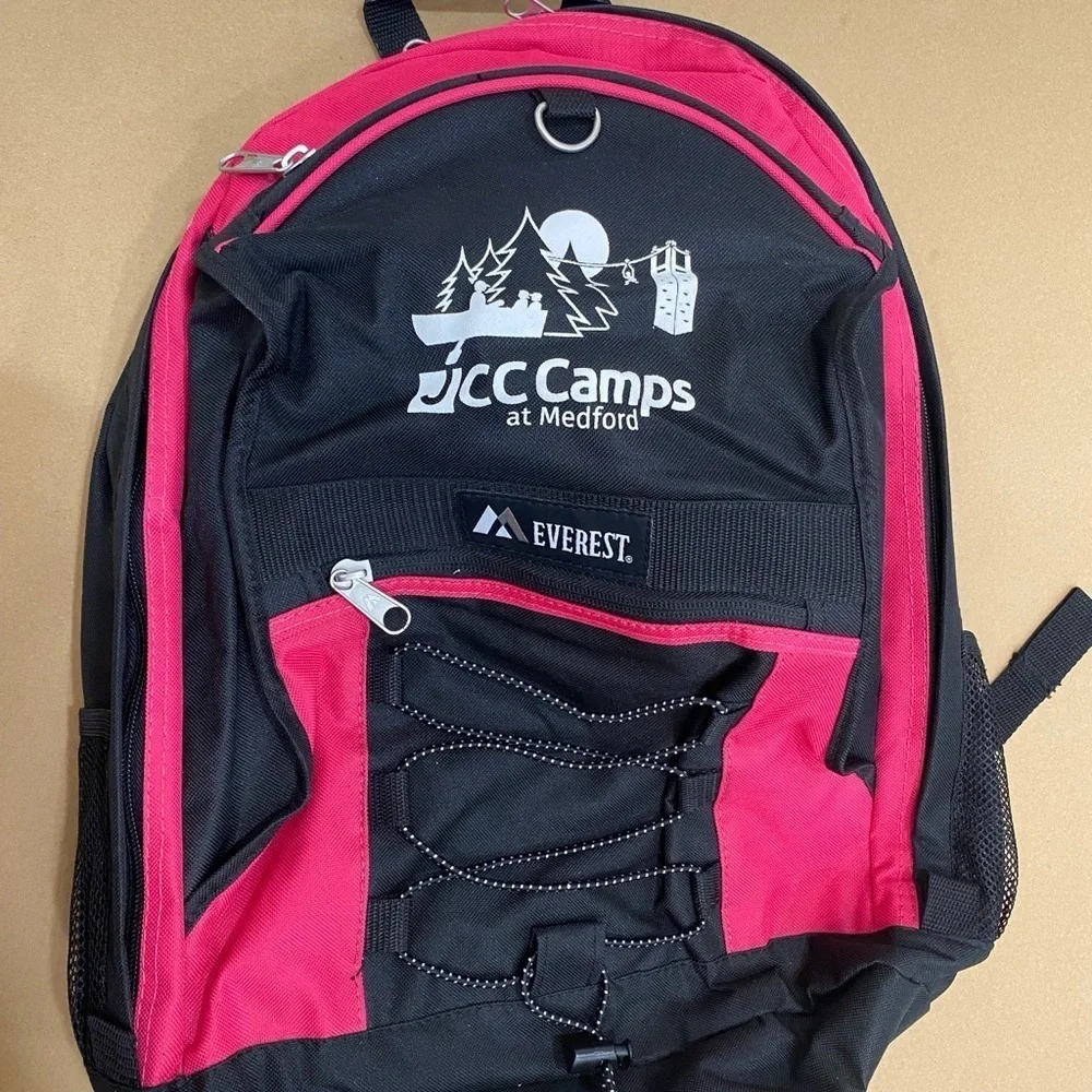 Everest Black and Pink Backpack